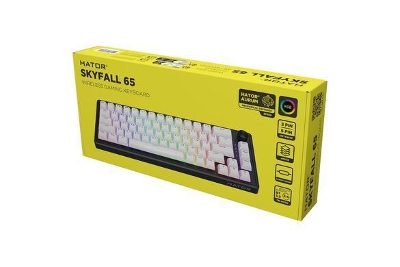 Клавіатура бездротова Hator Skyfall 65 Wireless Black-White (HTK3160UA) [617733]