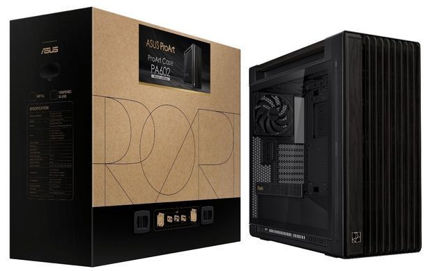 Корпус Asus ProArt PA602 Wood Edition Tempered Glass без БЖ (90DC00J0-B09010) [612453]