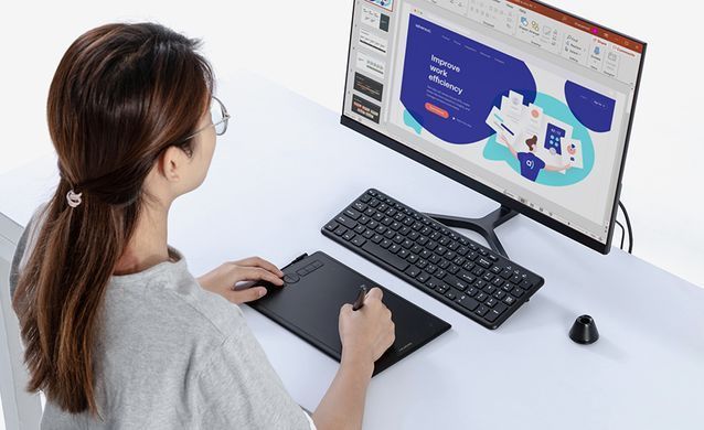 Графічний планшет Huion 8"x5", USB-C, чорний (H580X) [104758]