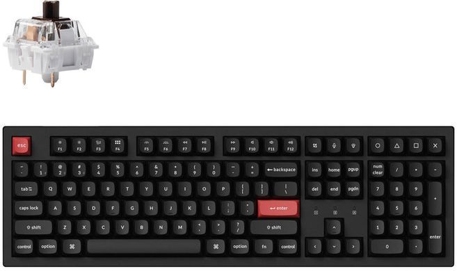 Клавіатура механічна Keychron K10 PRO 100Key, K pro Brown, WL/BT/USB-A, QMK, EN/UKR, White Led, чорний (K10P-A3-UA) [103673]