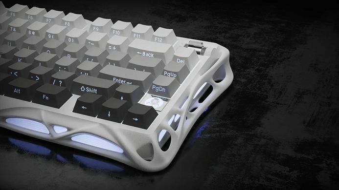 Клавіатура механічна GravaStar Mercury K1 80keys, GravaStar x Kailh Cheery Pink, EN, BT/WL/USB, білий (GSK1_GWHT) [111233]