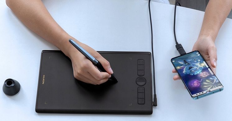 Графічний планшет Huion 8"x5", USB-C, чорний (H580X) [104758]