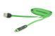Кабель PowerPlant Quick Charge Flat USB2.0-MicroUSB-Lightning, 2м Green (CA910502) [616904], фото 1