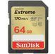 Карта пам'яті SanDisk SD 64GB C10 UHS-I U3 R170/W80MB/s Extreme V30 (SDSDXV2-064G-GNCIN) [109476], фото 2