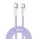Кабель ColorWay Lightning + USB Type-C (M/M), 3.0 А, 1 м, Purple (CW-CBPDCL061-PU) [604168], фото 1