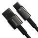 Кабель Baseus Tungsten Gold Fast Charging Data Cable USB to Type-C 100W 1m Black (CAWJ000001) [804356], фото 5