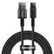Кабель Baseus Tungsten Gold Fast Charging Data Cable USB to Type-C 100W 1m Black (CAWJ000001) [804356], фото 1