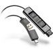 Перехідник Poly DA85-M USB > QD з вбудованим пультом керування для гарнітур EncorePro, USB-A, USB-C, Microsoft Teams, чорний (786C8AA) [108584], фото 2