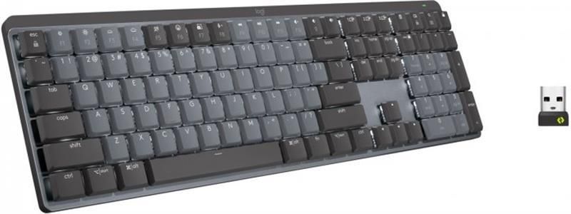 Клавіатура бездротова Logitech MX Mechanical Graphite Clicky (920-010759) [605947]