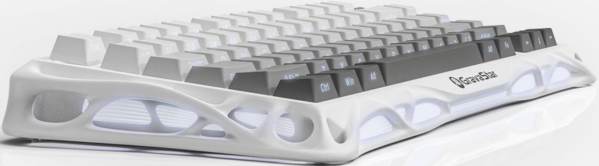Клавіатура механічна GravaStar Mercury K1 80keys, GravaStar x Kailh Cheery Pink, EN, BT/WL/USB, білий (GSK1_GWHT) [111233]