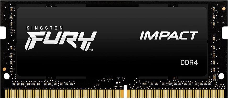 Пам'ять ноутбука Kingston DDR4 16GB KIT (8GBx2) 3200 FURY Impact (KF432S20IBK2/16) [103774]