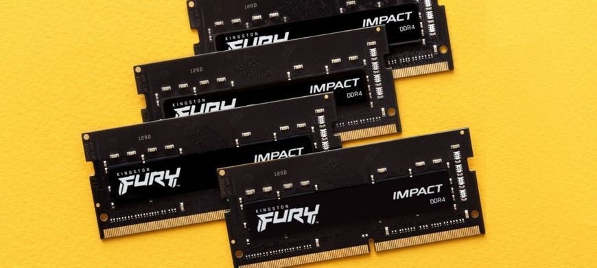 Пам'ять ноутбука Kingston DDR4 16GB KIT (8GBx2) 3200 FURY Impact (KF432S20IBK2/16) [103774]