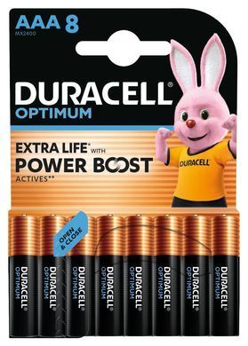 Лужні батарейки Duracell Optimum AAA, 8 шт. (5019315/5015602) [203727]