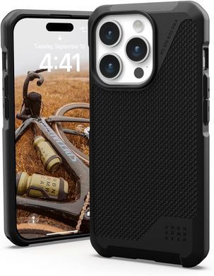 Чохол-накладка Urban Armor Gear Metropolis LT Magsafe для Apple iPhone 15 Pro Kevlar Black (114277113940) [616512]