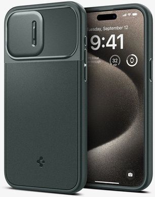 Чохол-накладка Spigen Optik Armor MagFit для Apple iPhone 15 Pro Max Abyss Green (ACS06600) [614575]