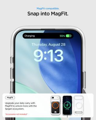 Чохол Spigen для iPhone 17 Air, Ultra Hybrid S MagFit, Clear White (ACS09926) [112273]