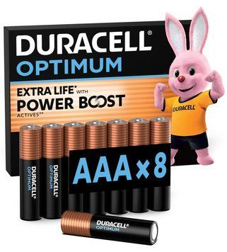 Лужні батарейки Duracell Optimum AAA, 8 шт. (5019315/5015602) [203727]