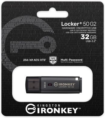 Накопичувач Kingston 32GB USB 3.2 Type-A Gen1 IronKey Locker+ 50 G2 (IKLP50G2/32GB) [114532]