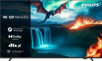 Телевізор 55" Philips MiniLED 4K 60Hz Smart Titan OS Black (55MLED820/12) [111515]