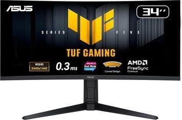 Монітор Asus 34" TUF Gaming VG34WQL5A 2xHDMI, 2xDP, 4xUSB, MM, VA, 3440x1440, 21:9, 165Hz, 1ms, sRGB 120%, CURVED, AdaptiveSync, HAS, HDR400 (90LM0CI1-B01171) [114697]