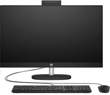 Комп'ютер персональний моноблок HP All-in-One 27" FHD IPS AG, Intel U7-155U, 16GB, F512GB, UMA, WiFi, кл+м, DOS, чорний (D3MU2EA) [113824]