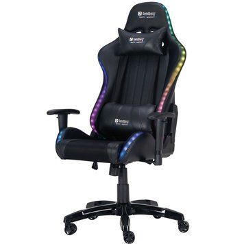 Крісло ігрове Sandberg Commander Gaming Chair RGB 4 клас, 150 кг (640-94) [401661]
