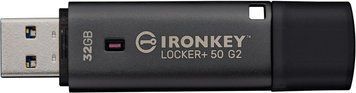 Накопичувач Kingston 32GB USB 3.2 Type-A Gen1 IronKey Locker+ 50 G2 (IKLP50G2/32GB) [114532]