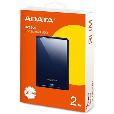 Зовнішній жорсткий диск PHD External 2.5'' ADATA USB 3.2 Gen. 1 DashDrive Classic HV620S 2TB Slim Blue (AHV620S-2TU31-CBL) [803624]