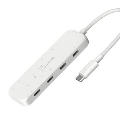 USB-хаб J5create 4 USB-C White (JCH345EW-N) [618224]