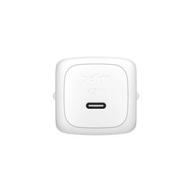 Зарядний пристрій мережевий Belkin 45Вт USB-С PD PPS, білий (WCA013KQWH) [112440]