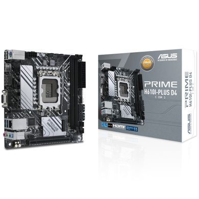 Материнcька плата ASUS PRIME H610I-PLUS D4-CSM s1700 H610 2xDDR4 M.2 HDMI D-Sub DP mITX (90MB1B20-M0EAYC) [109435]