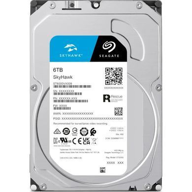 Накопичувач HDD SATA 6.0TB Seagate SkyHawk 5400rpm 256MB (ST6000VX009) [608021]