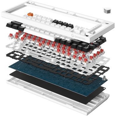 Клавіатура GamePro Red з Hot-Swap RGB White (MK160W) [610660]