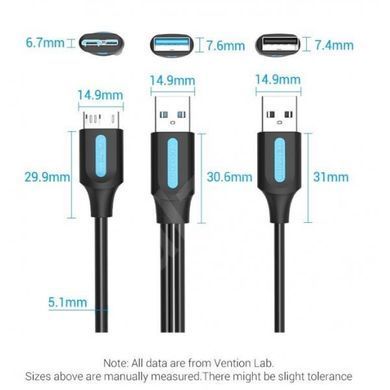 Кабель для принтера Vention 2in1 USB - USB Type-B 3.0 (M/M), 1 м, Black (CQPBF) [604370]