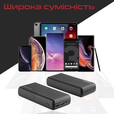 Універсальна мобільна батарея Promate Titan-30 Black 30000mAh (titan-30.black) [603423]