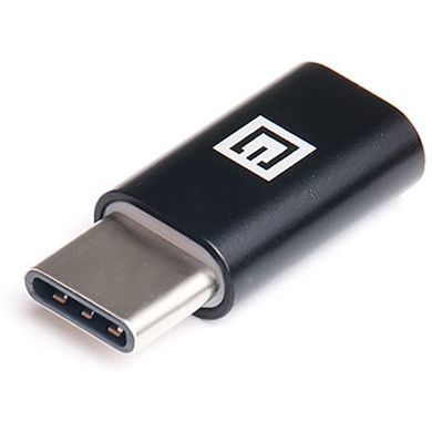 Адаптер REAL-EL micro USB - USB Type-C (F/M), Black (EL123500018) (DC_449232) [610987]