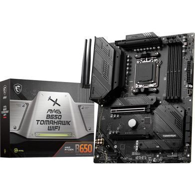 Материнcька плата MSI MAG B650 TOMAHAWK WIFI sAM5 B650 4xDDR5 M.2 USB HDMI DP WiFi BT ATX (911-7D75-010) [111798]