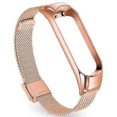 Ремінець BeCover Metal для Xiaomi Mi Smart Band 5/Mi Smart Band 6 Rose Gold (705149) [604609]