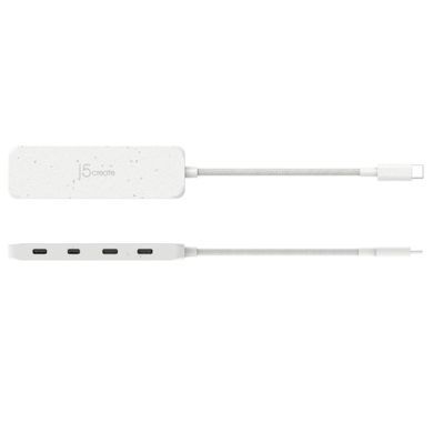 USB-хаб J5create 4 USB-C White (JCH345EW-N) [618224]
