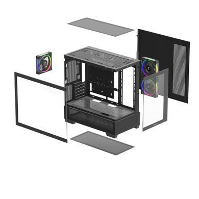Корпус DeepCool CG380 3F Black без БЖ (R-CG380-BKAGM3-G) [618114]