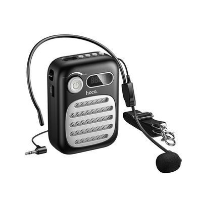 Портативна колонка з гарнітурою HOCO L23 Lemony speaker with wired microphone, 5W, Black (6942007672160) [806587]