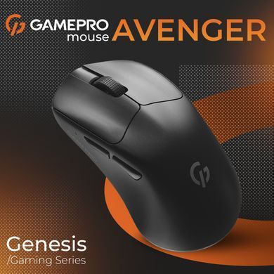Миша бездротова GamePro Genesis Avenger Black (GM096B) [611590]