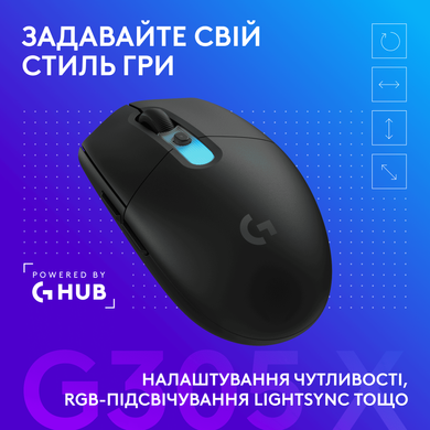 Миша Logitech G305 X SUPERLIGHT Black (910-007739) [204670]