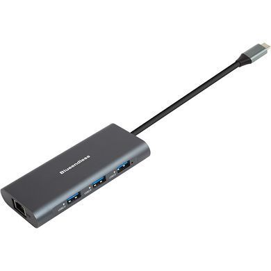 USB-хаб PowerPlant USB Type-C Grey (CA913497) [605161]