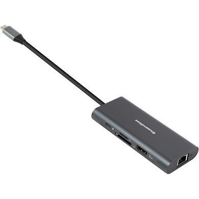 USB-хаб PowerPlant USB Type-C Grey (CA913497) [605161]