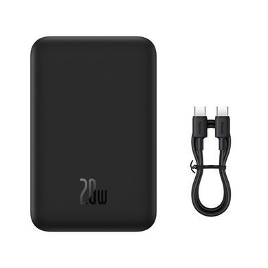 Зовнішній акумулятор Baseus Magnetic Mini Wireless Fast Charge Power Bank 20000mAh 20W Black (PPCX150001) [806190]