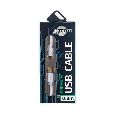 Кабель Atcom USB 2.0 AM/USB type C, 0.8м, білий (17425) [603637]