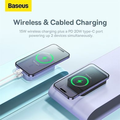Зовнішній акумулятор Baseus Magnetic Mini Wireless Fast Charge Power Bank 20000mAh 20W Black (PPCX150001) [806190]