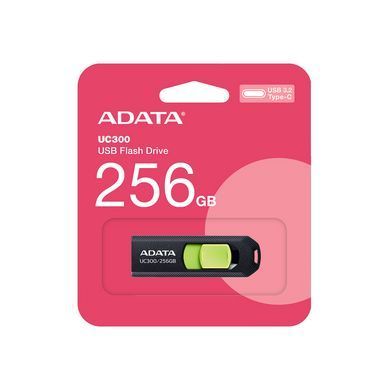 Флеш-накопичувач Adata USB 3.2 Gen1 UC300 Type-C 256Gb Black/Green (ACHO-UC300-256G-RBK/GN) [803142]