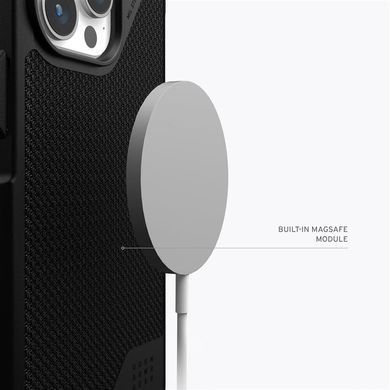 Чохол-накладка Urban Armor Gear Metropolis LT Magsafe для Apple iPhone 15 Pro Kevlar Black (114277113940) [616512]